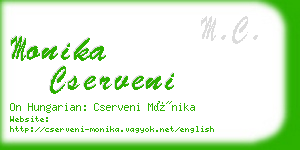 monika cserveni business card
